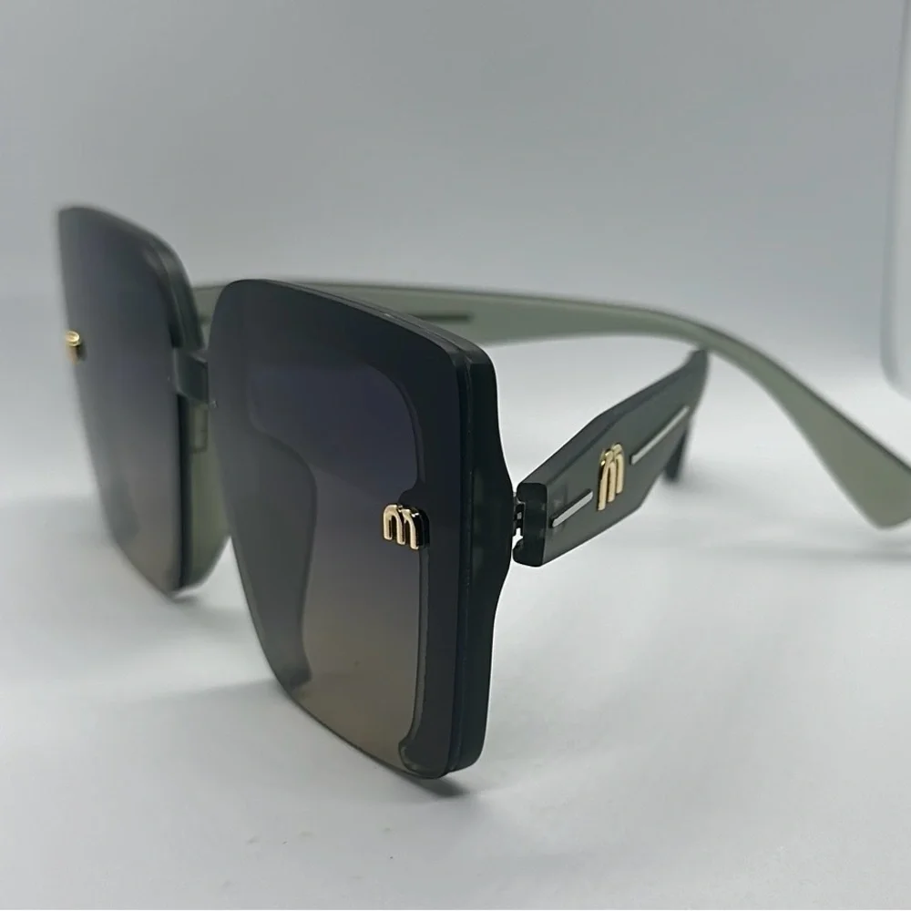 Oversized Square Sunglasses, Gradient Lens, UV Protection, M